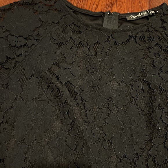 EUC Girls Lace Black Dress - Picture 2 of 2